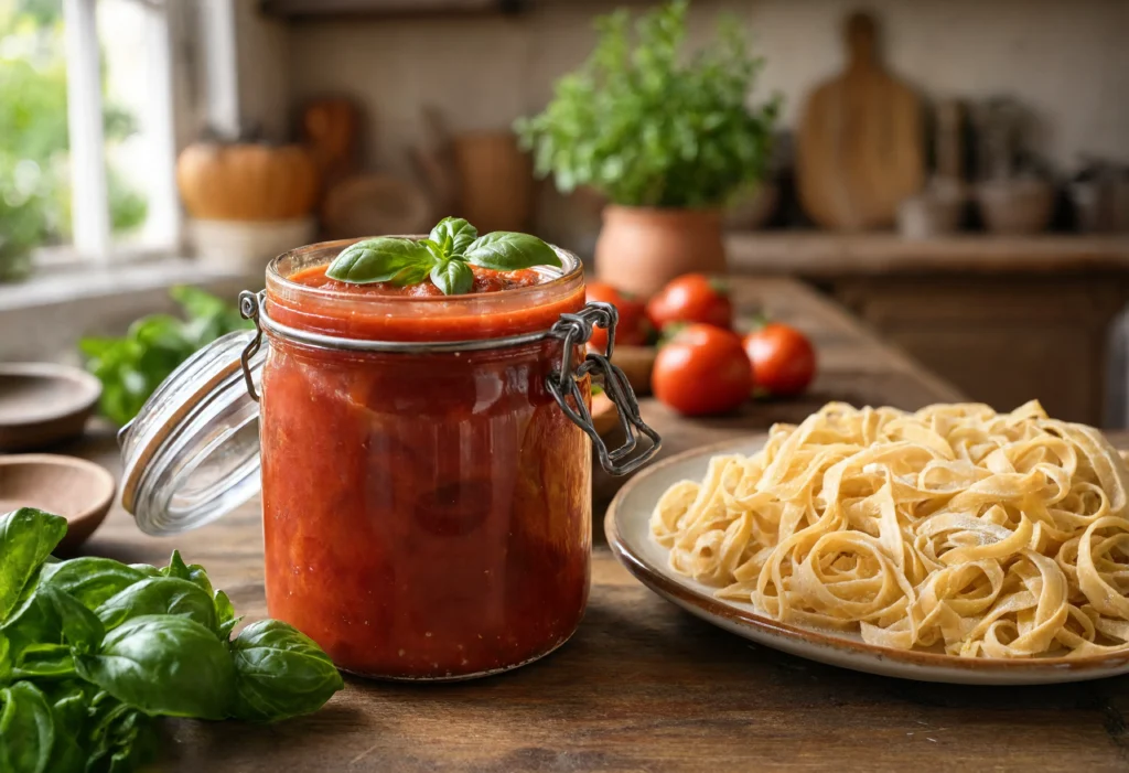 red tomato basil pasta sauce